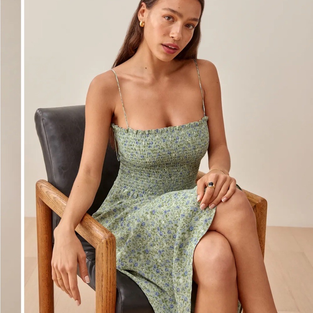 Reformation Sable Dress Sprite - Size S - Picture 2 of 8
